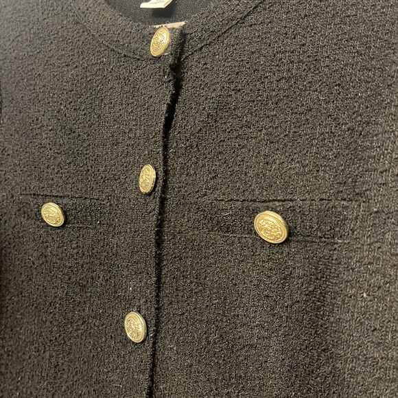 H&M Black Lady Cardigan Jacket with Gold Buttons - Picture 4 of 5